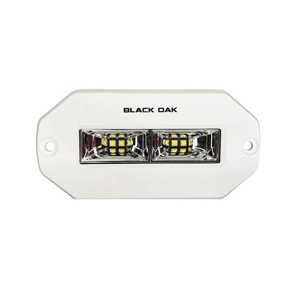 Black Oak Led Black Oak 4in Marine Flush Mount Spreader Light - White Housing - Pro Series 3.0 4FMSL-S - main